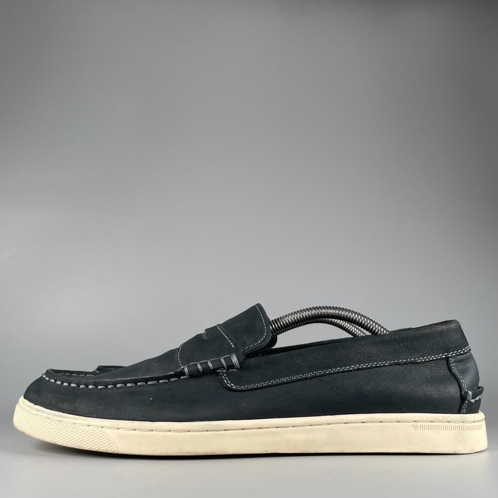 G.H. Bass Friday Men's 11 M Blue Leather Slip On Penny Loafer Dress Shoes Casual